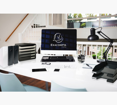 BIG-BOX PLUS AQUAREL - GREY

-5 Drawer set for storage of A4+ documents.
-Single piece housing which allows high load.
-Stackable.
-Open drawers allow to store documents without opening.
-Smooth drawer action with stop and label holders. 

#bigbox #exacompta #stationery