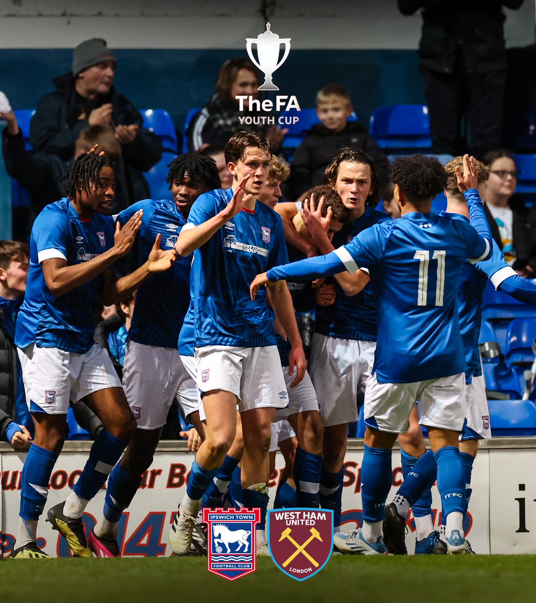 IpswichTown's tweet photo. 🏆 FA Youth Cup quarter-final action at Portman Road this evening! 

#itfc https://t.co/54Cfd9yYb1