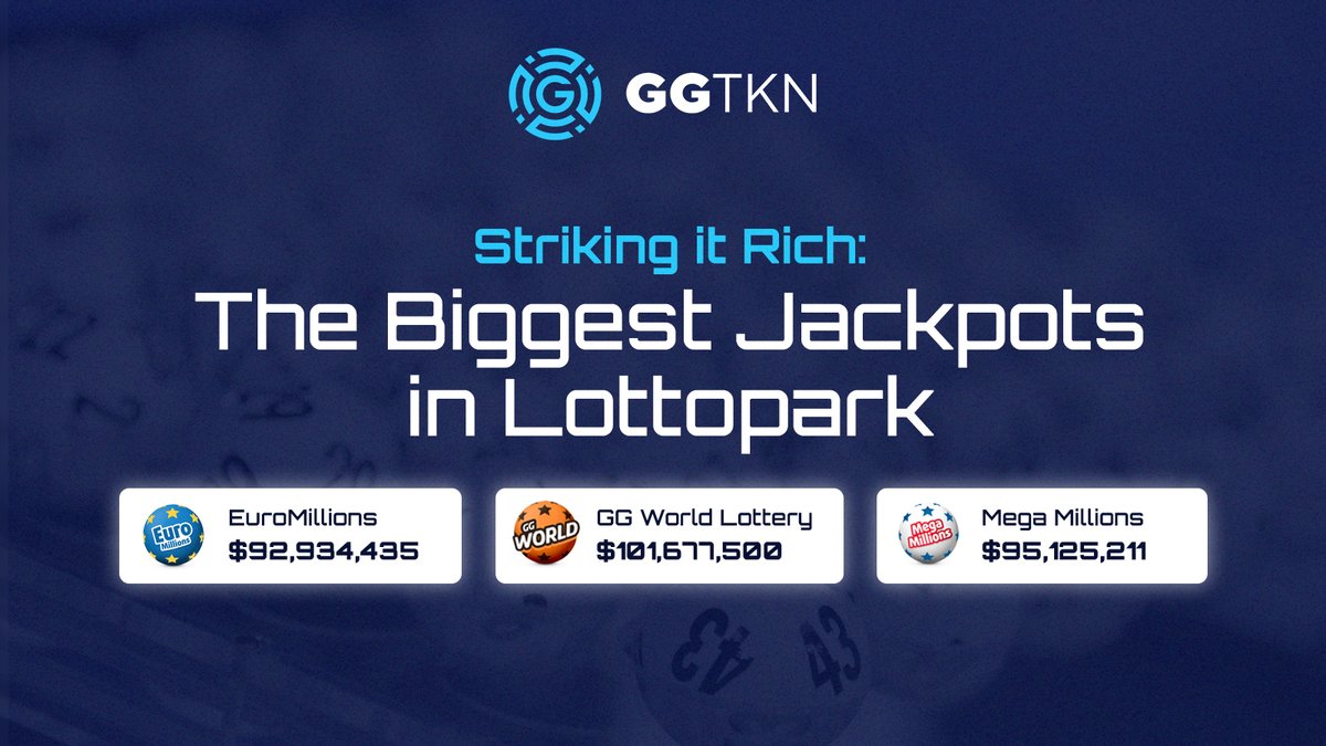 gg_tkn's tweet photo. The World's Biggest Jackpots are waiting for you at https://t.co/fthbnNbIZB! 

💰Get ready to #winbig and experience the excitement of playing the world's #biggestlotteries. Head to https://t.co/fthbnNbIZB now and become the next big winner! 🚀 

#GGTKN #ggtoken https://t.co/U5VbNLKc5i