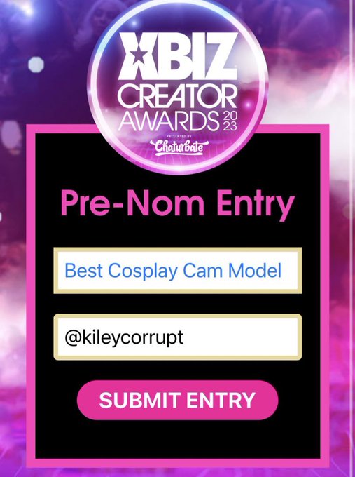 Asking yinz to please pre nom me for the second year in a row as Xbiz&rsquo;s best Cosplay cam model https://t