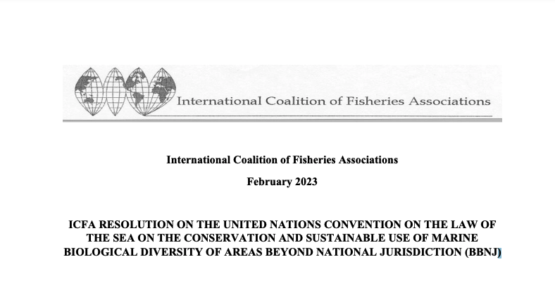 JeromeJourdain's tweet photo. Résolution de la Coalition Internationale des Associations d'Entreprises de pêche #ICFA sur la Conservation et l’utilisation durable de la diversité biologique marine #BBNJ #ICG5 en cours à NYC
👉https://t.co/Daaj4v9R7k #UAPF https://t.co/u6odcQFzTw