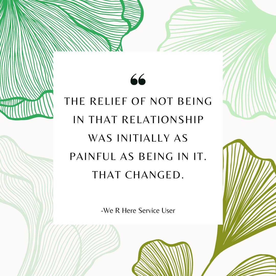 There is life after an abusive relationship. We see you and we are proud of you 💚🌻

#werhere