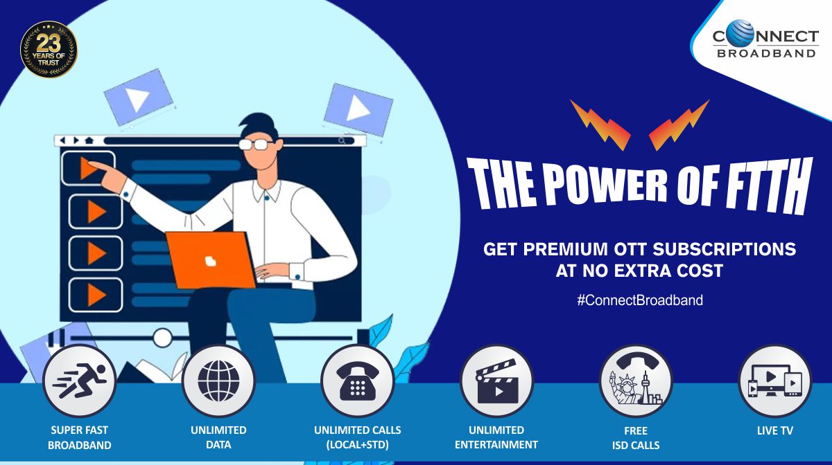 ConnectBb's tweet photo. Connect to the world with the fastest leading broadband network in Punjab. Now you can enjoy your favorite web shows and movies without paying any extra amount.

#UnlimtedConnect #connectbroadband #highspeednet #fastestinternet #FTTH #fiberoptics #fiberconnect #fibernet https://t.co/oh2aFybczL