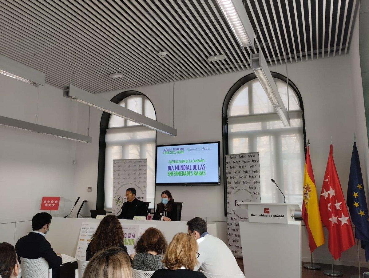 Hoy estamos con <a href="/FEDER_ONG/">FEDER | Enfermedades Raras</a> en la presentación nacional de la Campaña por el Día Mundial de las #EnfermedadesRaras "Haz que el tiempo vaya a nuestro favor"
#TiempoAFavor #SomosFEDER