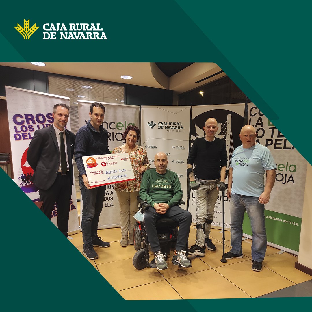 Ayer estuvimos en la entrega 2.732 € recaudados durante el Cross Los Lirios <a href="/AALoslirios/">Asamblea Abierta de Los Lirios</a> para la Asociación VencELA Rioja. 

Una magnífica cantidad que ayudará a VencELA Rioja a seguir ayudando a todas las personas que sufren esta enfermedad.

¡Muchas gracias a todos!