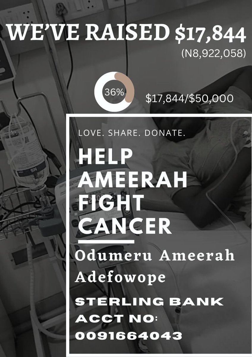 OmorinsolaLopez's tweet photo. Good morning. We still have a long way to go with our donations for Ameerah. 

Your 1k and 2k will go a long way. Please help us🥺🫶🏾 https://t.co/PjZmE8PzvC