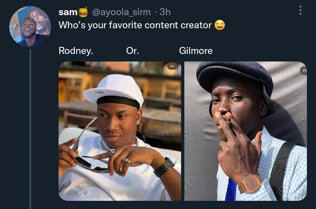 Rodney or Gilmore?👀
#olamide #snakes #nednwoko #mcoluomo #nairascarcity #gtbank #BlueAiva #BVAS #wizkid