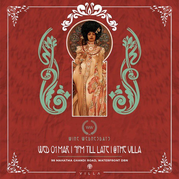 It’s official Durban’s legendary midweek event has found a new home in the newly build state of the art Durban Venue @TheVilla_Dbn 

We invite you to the launch of our 9th season where we introduce a world class <a href="/WineWed_SA/">Wine Wednesdays South Africa</a> to our beautiful city.

See you on the 1st of March. 🍷