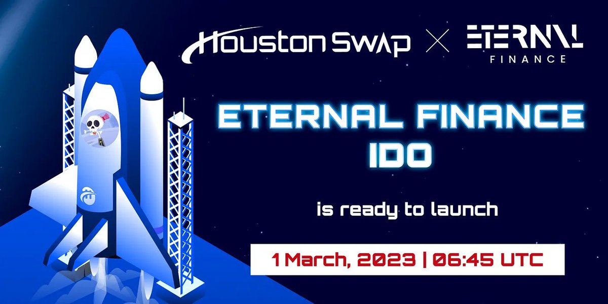 houston_swap's tweet photo. @eternalfinance_  is ready to launch on #Aptos 🚀
We are excited to announce the $ETERN IDO on #HoustonSwap! Don’t miss the chance to Phobos 🌕

Mark your calendar: 1st March, 06:45am UTC
Sales Page: https://t.co/cL13kJjD60

Check the details 👉 https://t.co/H1KQVhoaUD https://t.co/jF7xSgv9J3