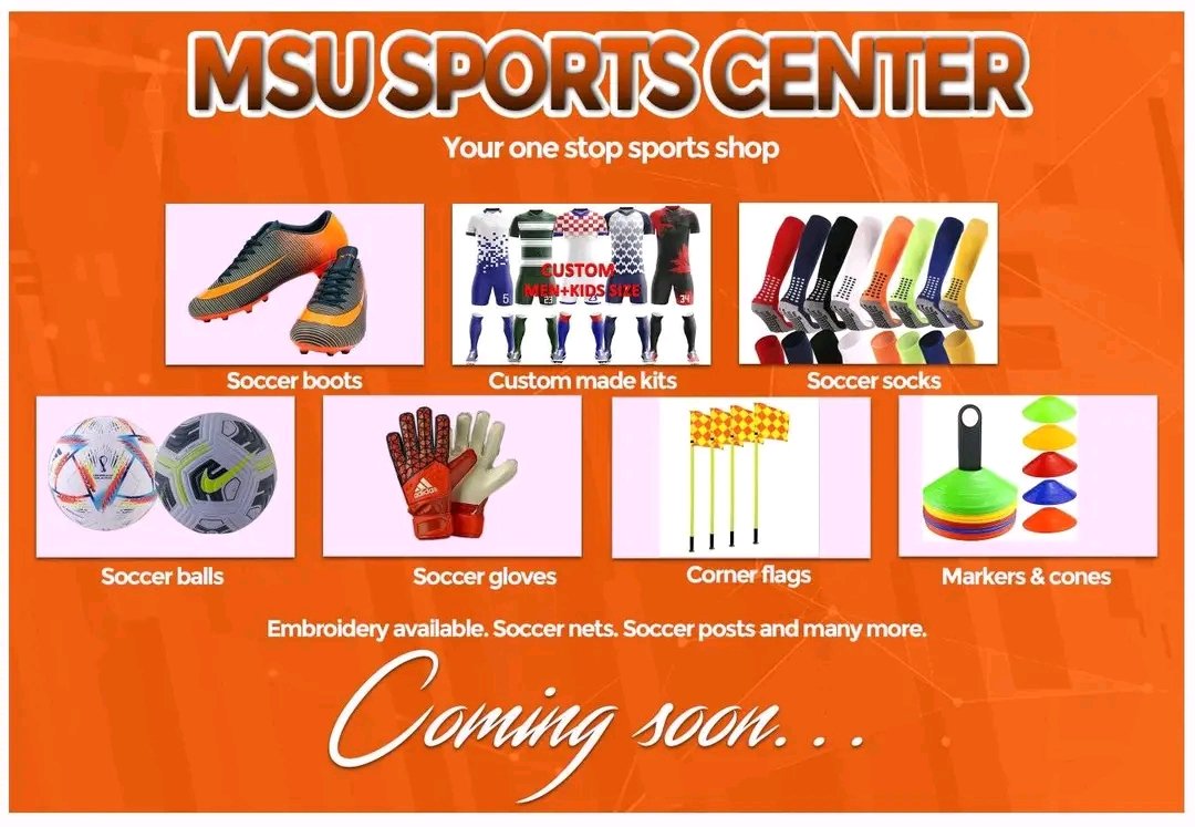 AustenBaloyiT's tweet photo. MSU SPORTS CENTER launching next month, GET READY for your one stop sports shop.

In pregnancy there are stages and right now am pregnant and ready to deliver my baby. https://t.co/2zAcEvYNtq
