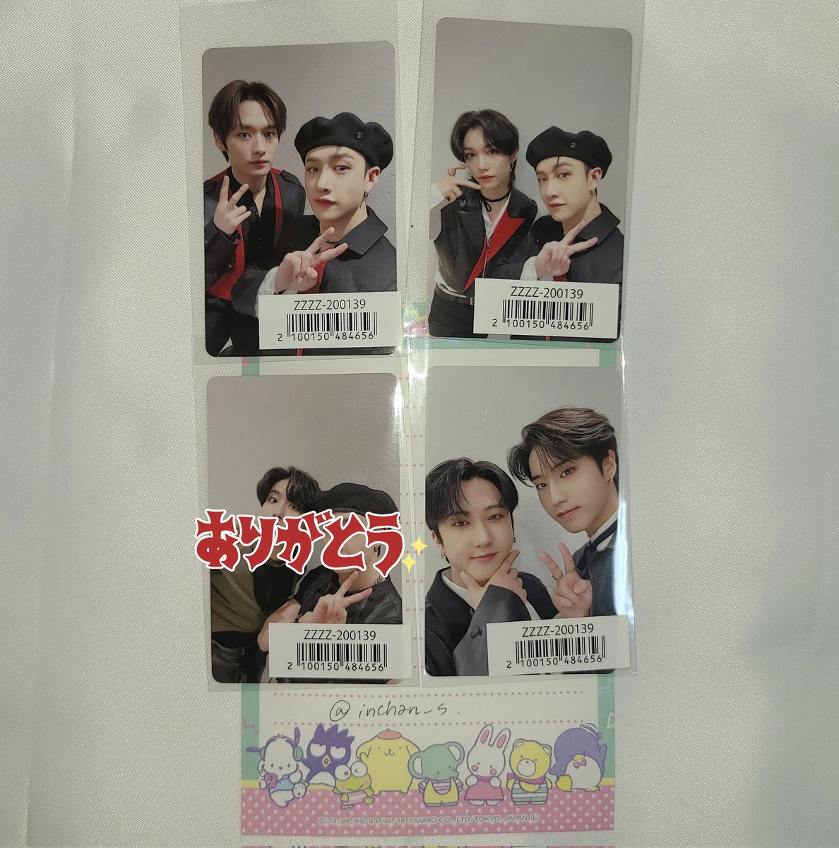 inchan_s's tweet photo. straykids スキズ トレカ THE SOUND 交換 ソニミュ

譲：画像①
・ユニット
ヒョンラ オージーズ ハニビニ
（バンチャン リノ フィリックス チャンビン ハン）

求：画像②
アリラン アイエン I.N

✭n:1優先
✭郵送交換希望
✭25日大阪手渡し可

画像付きでリプライまたはDMをお願いします。 https://t.co/kGCO9mvqCo