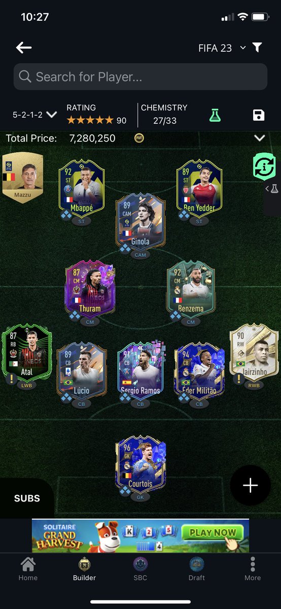FPL_DiCanio's tweet photo. @FIFA22_INFO Currently run with the 1st, but thinking of dropping Zidane and putting Ben Yedder in the 2nd https://t.co/NUHAUM9fL6