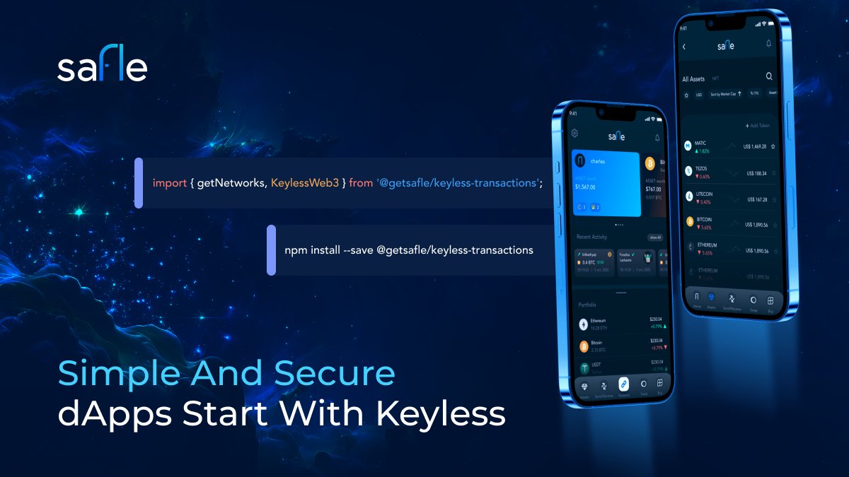 GetSafle's tweet photo. Devs! Enhance user journey in #web3 with #SafleKeyless SDK. ⚙️
Integrate secure, easy keyless auth & give users peace of mind. Join the #Safle movement!
🎯 https://t.co/TuITmshEQ3 https://t.co/ZO9tMuJNKG