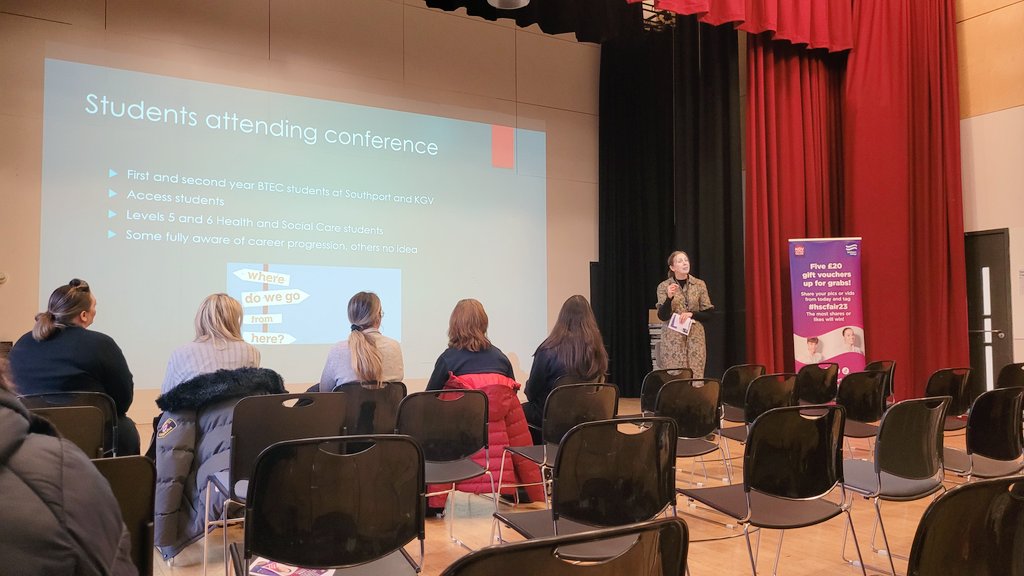 veeMAC85's tweet image. A great first session @southportcoll #hscfair23. So many inspiring presenters and I&apos;ve learnt so much about the sector already and its only 10:30am! Lots of ideas to tale back to @openawards! #changinglivesthroughlearning