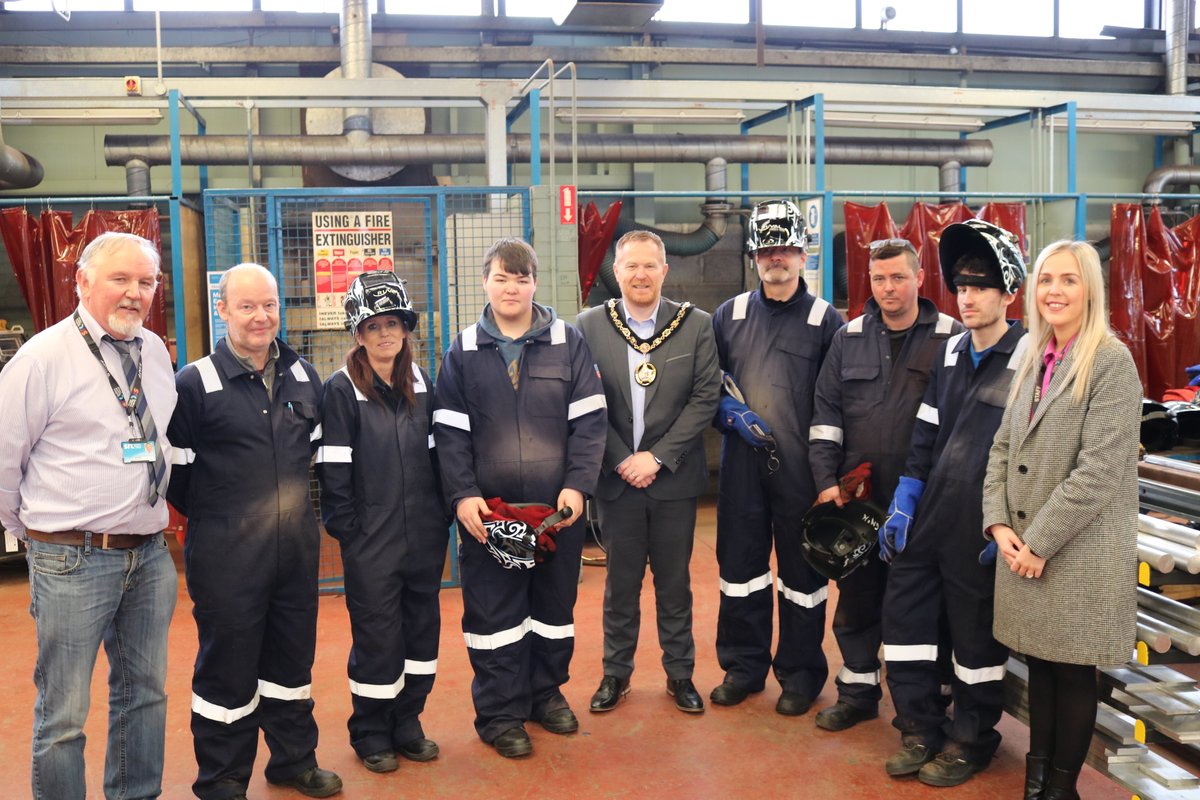 abcb_council's tweet photo. Lord Mayor @PaulGreenfield4 visited SRC's Portadown campus last week to meet people participating on the #ABCLMP's new 2-week introductory Welding Programme and working towards a Level 1 welding qualification. #Training #Employment https://t.co/a5E5AJIF2u