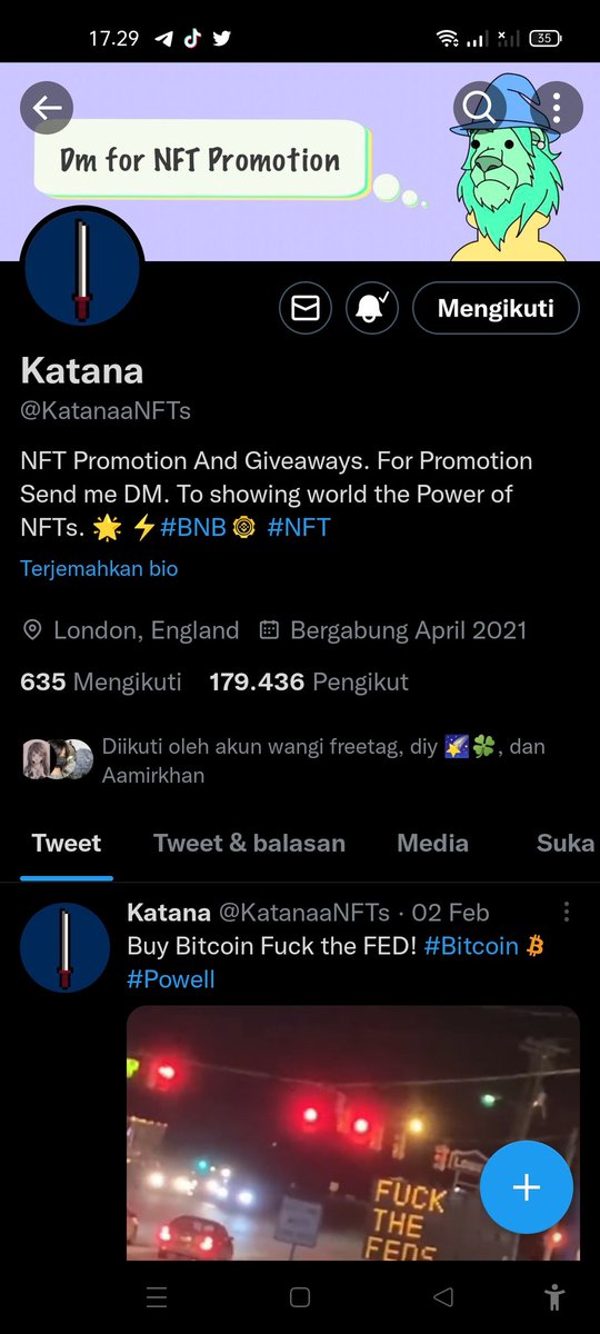 0xbigwin_kitty's tweet photo. @deletac_llIll @KatanaaNFTs Done https://t.co/06uHKZmM7c