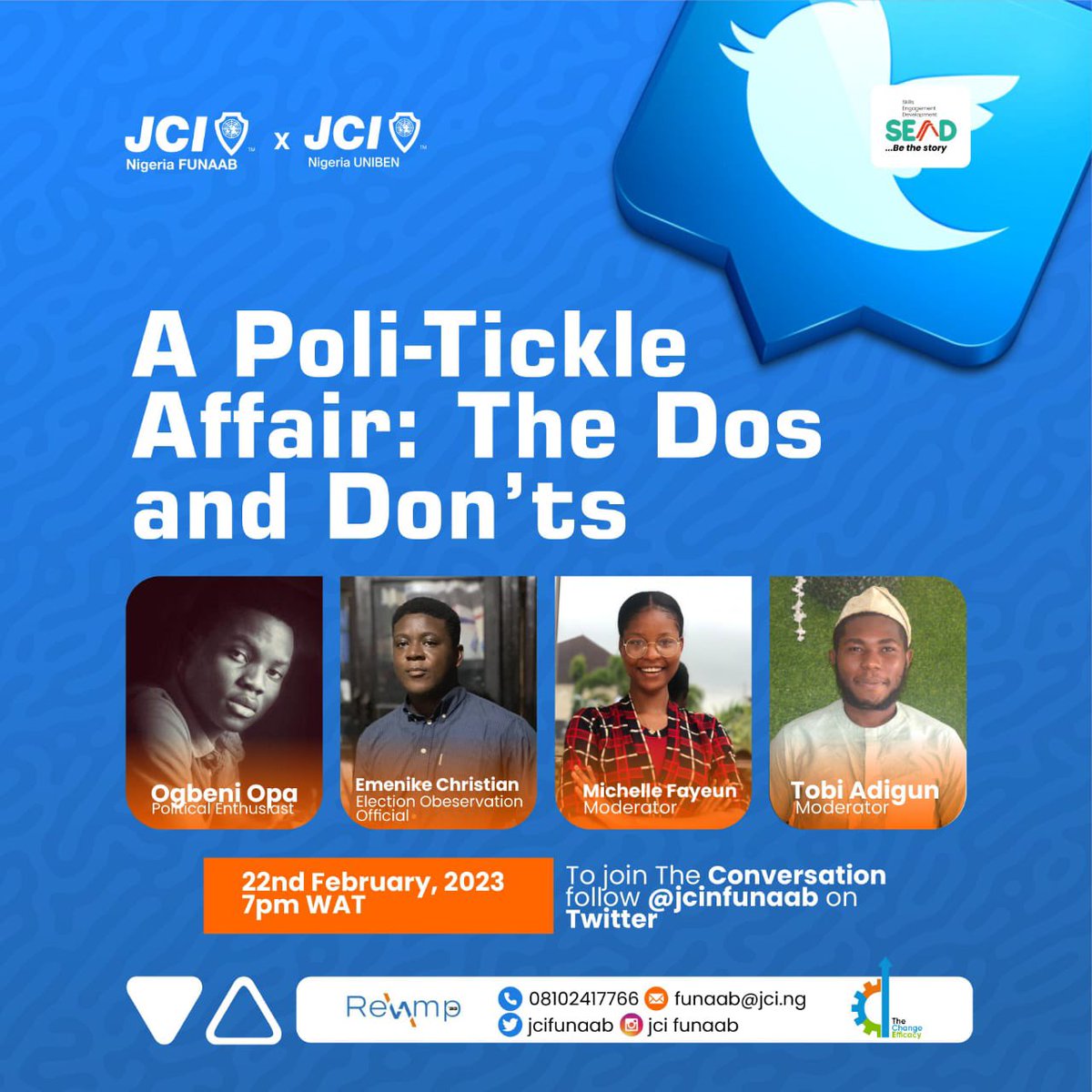 jcinfunaab's tweet photo. Get Informed: Expert Speakers Are Covering All Necessary Electioneering Details Tomorrow.

If you're looking for answers about the election process, BVAS, and merging polling units?

Don't miss out on our Twitter discussion today at 7 pm https://t.co/6uFnw7GG7h