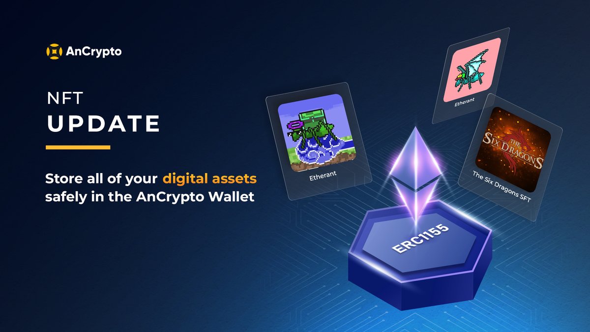 Store all of your digital assets safely in the AnCrypto Wallet.
Download AnCrypto Wallet Now:-
play.google.com/store/apps/det…

#Crypto #NFT #AnCrypto #Digitalassests #Ancryptowallet #ERC1155 #Etherant #SFT #SixDragons #Etherant #Playstore #googleapps #Digitalassests #download