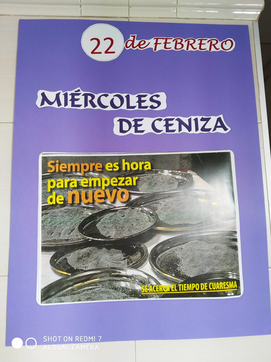 CalasancioAlic's tweet photo. Hoy es #miercolesdeceniza✝️ , empezamos la #Cuaresma2023. #estiempodesalir https://t.co/FhajIJWW0a
