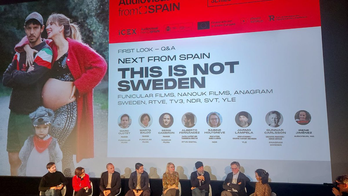 catalanfilms's tweet photo. 💥 THIS IS NOT SWEDEN, the series by @ainaclotet, Celia Giraldo, Sara Fantova &amp; Mar Coll is presented at @berlinale as part of the Next from Spain session.

📺 With #FunicularFilms @FilmsNanouk @rtve @tv3cat @ndr @ylenews @svt @Anagramlund 

@iberseries_pi @icec_cat @cultura_cat https://t.co/KaEXdgNxbg
