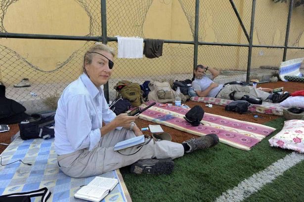 Remembering my beloved friend and colleague, Marie Colvin, murdered along with Remi Ochlik, by the Syrian regime 11 years ago today while we reported from Homs, Syria. Miss you mate 🥃