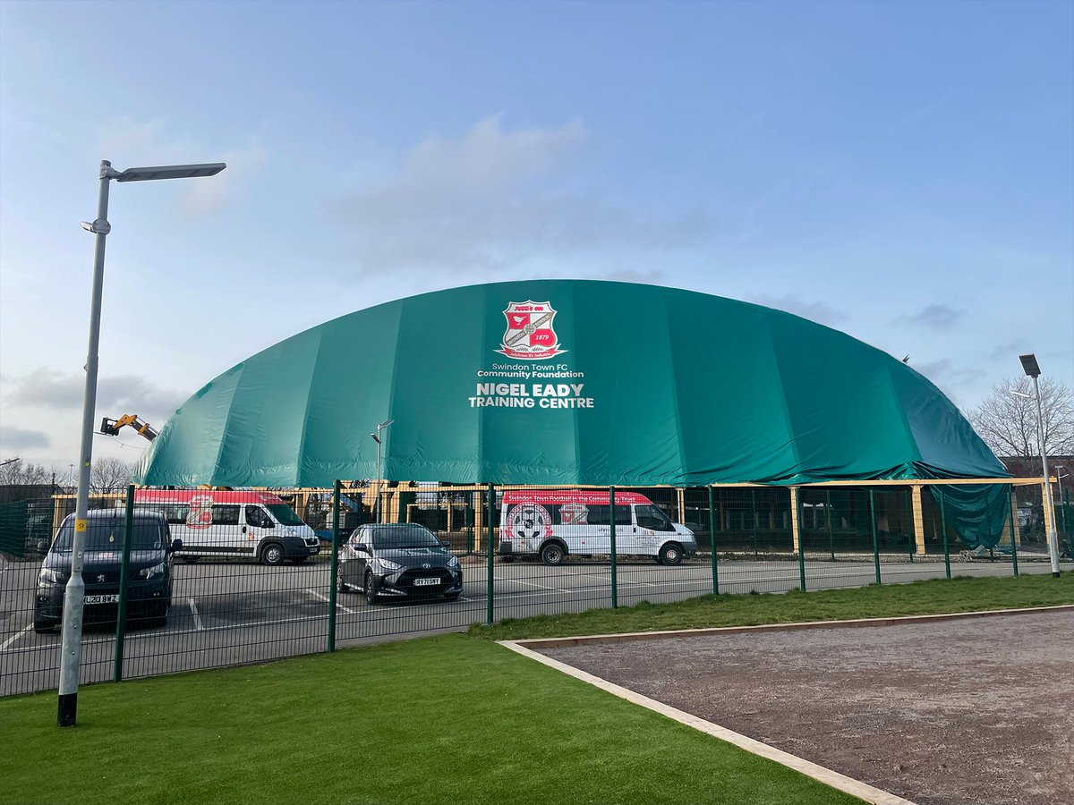 What better reason could there be to install an indoor football facility!  We're very proud of this one and the opportunities it will bring to the local community in Swindon. @Official_STFC @FootballFoundtn @WiltsCountyFA @STFCfoundation #ProudToBeSwindon