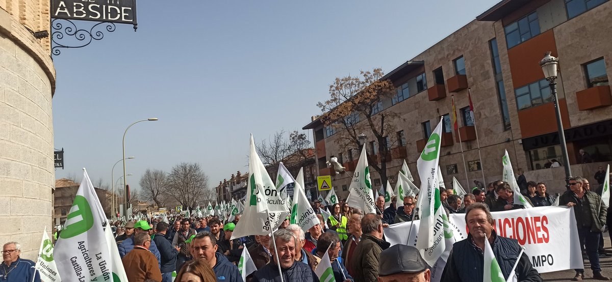 En Toledo, en la manifestación contra la plaga de conejos, pidiendo una solución a este problema #plaga #conejos #agricultura