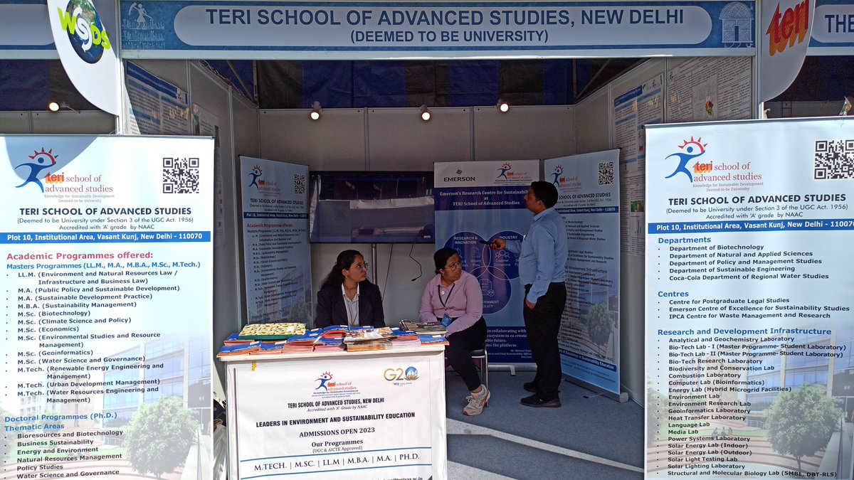 terischool's tweet image. TERISAS at World Sustainable Development Summit held from 22-24 February 2023 in New Delhi.

#Act4Earth #wsds2023 #Teri #TERISAS #sustainability #sustainabledevelopment #SDGs