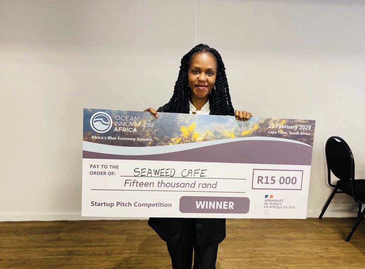 And @SeaWeedCafe1 is the WINNER for(@oceaninnovationafrica ) start up pitch that is taking place in Capetown 🇿🇦🏆🙌

Thank you to all our customers who continue buying our “mouth watering seaweed products”, we have more in store for you this year 🎉

#oceaninnovation #Africa