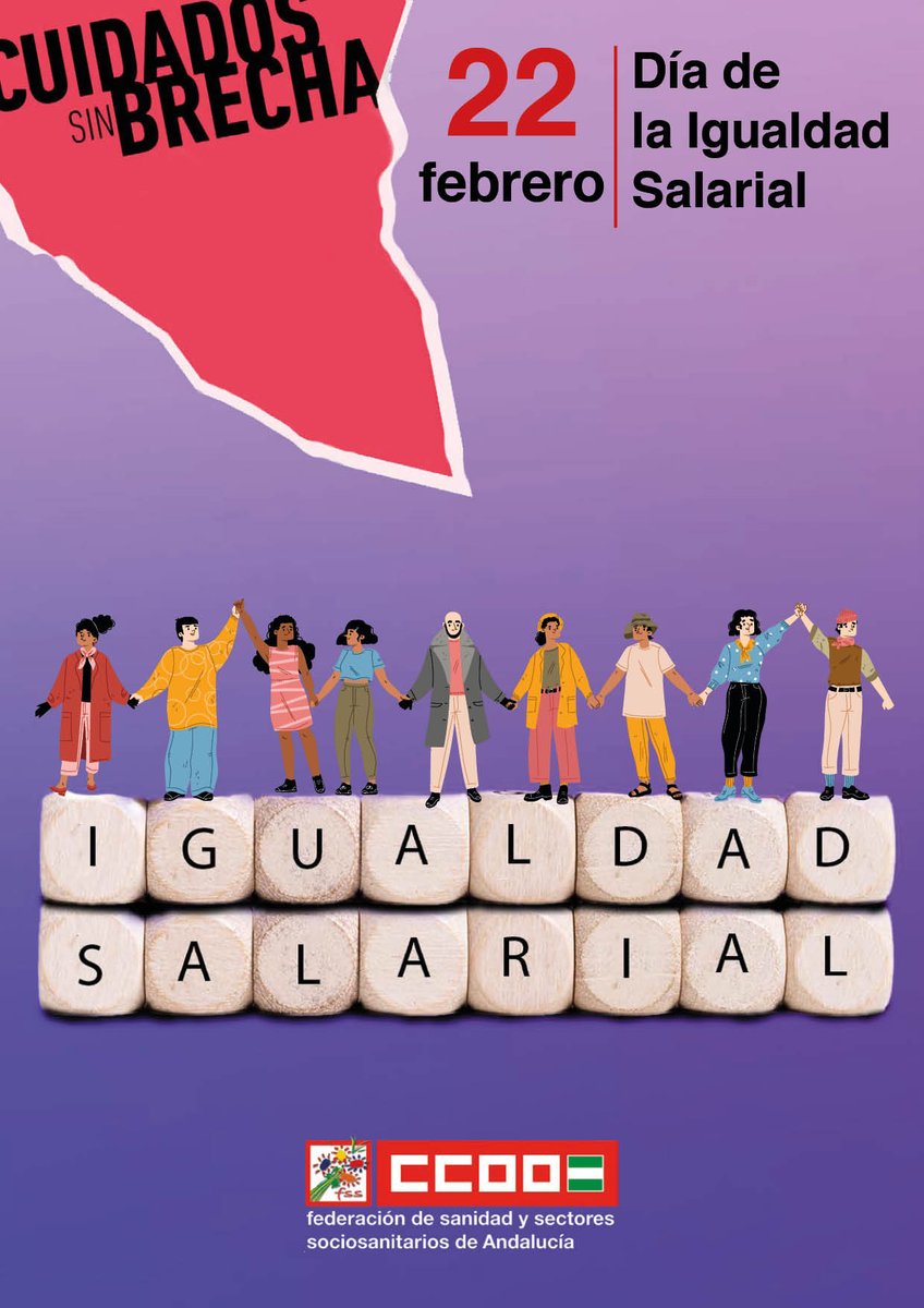 🗓 Hoy celebramos el Día de la #IgualdadSalarial 

📢 Con el lema #CuidadosSinBrecha reivindicamos que las mujeres no estén limitadas en su trabajo

#CCOOtuSolución