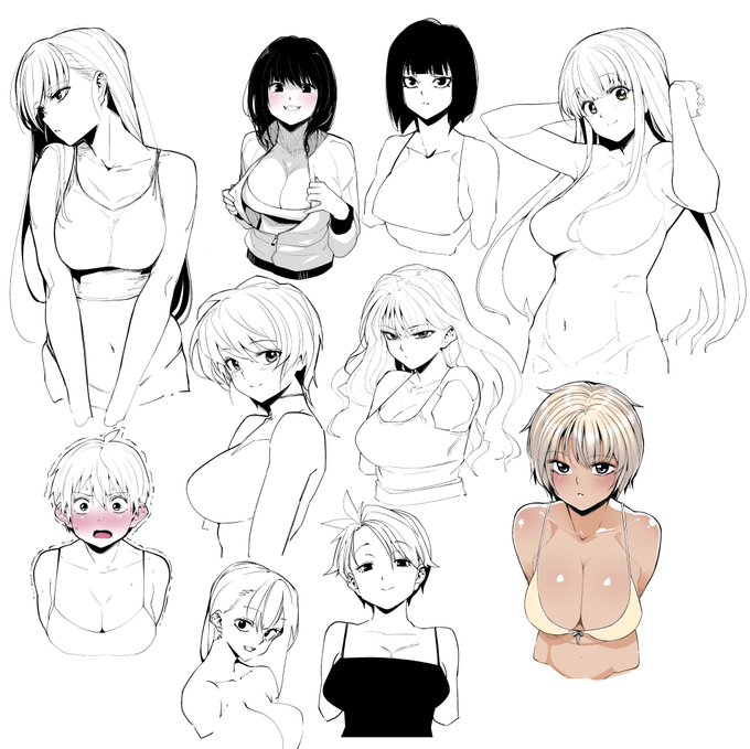 バストアップらくがきかき集め 