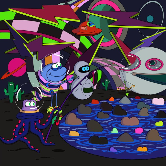 The cupids 👽🪐 1:1 ….. 0.43 ETH Bring your heart back to the earth. foundation.app/@Kanisp/kani-c… #nftart #NFTTHAILAND #NFTCommunity #NFTs #NFTartwork #NFTCollection