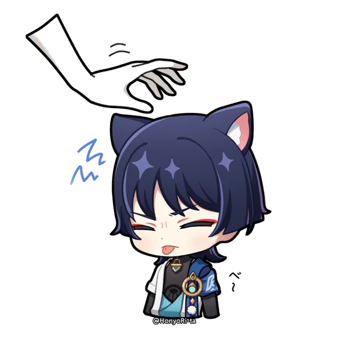 猫の日#GenshinImpact #wanderer #scaramouche 