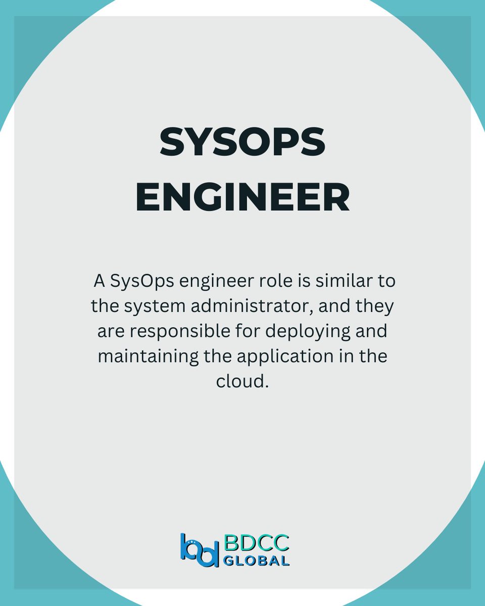 iamukeshb's tweet photo. Sysops engineer is responsible for deploying and maintaining the application in the cloud.
https://t.co/gbWOzE0d7j
#Sysops #sysopsengineer #engineer #cloud #bdcc #deploying #CloudApplicationd #Azure #AWS #WednesdayMotivation #DevOps #DevOpsCompanies #DevOpsFirms https://t.co/TYX8Nfpc6a