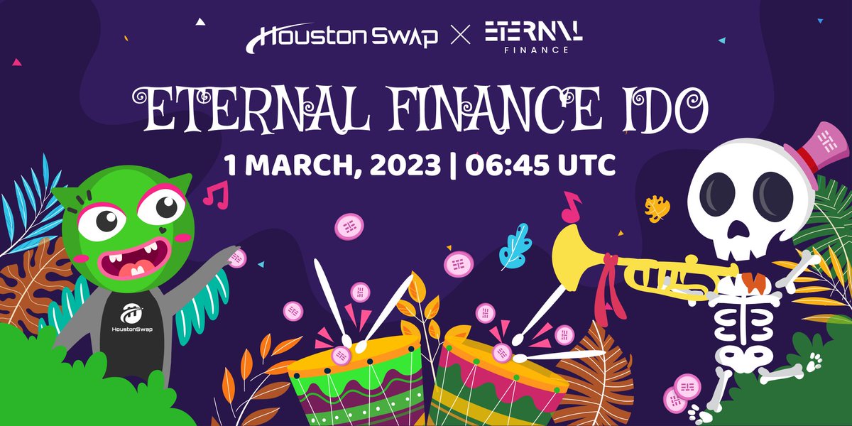 #Eternalfam, are you ready for it? 🤩
Our big day is coming! Mark your calendar and get prepared for $ETERN IDO on <a href="/houston_swap/">HoustonSwap</a> ! 💰

Date &amp; Time ⏰: 1st March, 06:45am UTC
Join here: app.houstonswap.io/launchpad

How to join? 👉 bit.ly/3Kvjk6i

#EternalFinance #Aptos #LFM