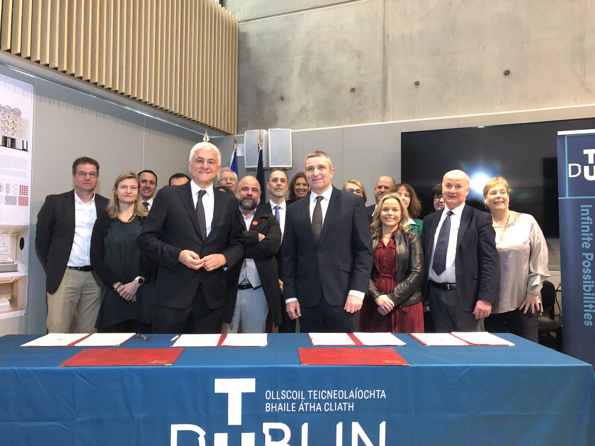 Joseph Ryan (@dr_josephryan) on Twitter photo Wonderful discussion in <a href="/WeAreTUDublin/">TU Dublin / OT Baile Átha Cliath</a> between HE colleagues in the technological sector in Ireland and Normandy. Generously witnessed by President <a href="/Herve_Morin/">Hervé Morin</a> Minister <a href="/NiallCollinsTD/">Niall Collins</a> & Ambassador <a href="/vincentguerend/">Vincent Guérend</a> @THEA_Irl Wonderful discussion in <a href="/WeAreTUDublin/">TU Dublin / OT Baile Átha Cliath</a> between HE colleagues in the technological sector in Ireland and Normandy. Generously witnessed by President <a href="/Herve_Morin/">Hervé Morin</a> Minister <a href="/NiallCollinsTD/">Niall Collins</a> & Ambassador <a href="/vincentguerend/">Vincent Guérend</a> @THEA_Irl