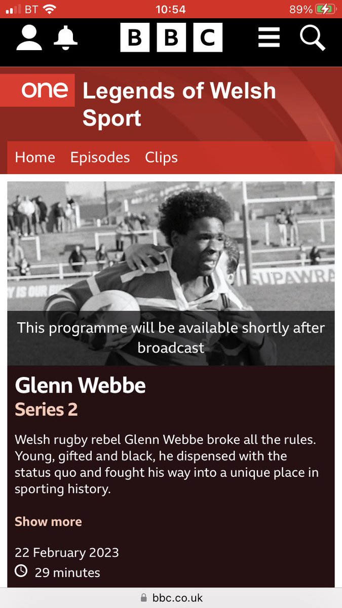 ChepstowRFC_MJ's tweet image. Watch @BBCSportWales tonight and learn all about the legend @glennwebbe and then come and meet him in person @CHEPSTOWRFC on Friday night with @philsteele1 

Last few tickets available…