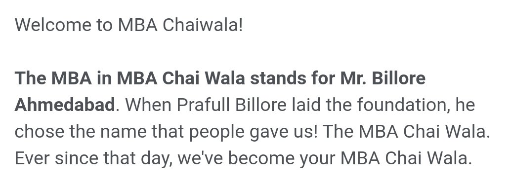 @Prafull_mbachai @mbachaiwalaind @VAchaiwala @billore_shreya MBA in MBA chaiwala मतलब 'Mr Billore Ahmedabad' 🤦 अब समझ गए के MA in entire Politics का संपूर्ण ज्ञान कैसे भरा पड़ा है इस बंदे में 😂