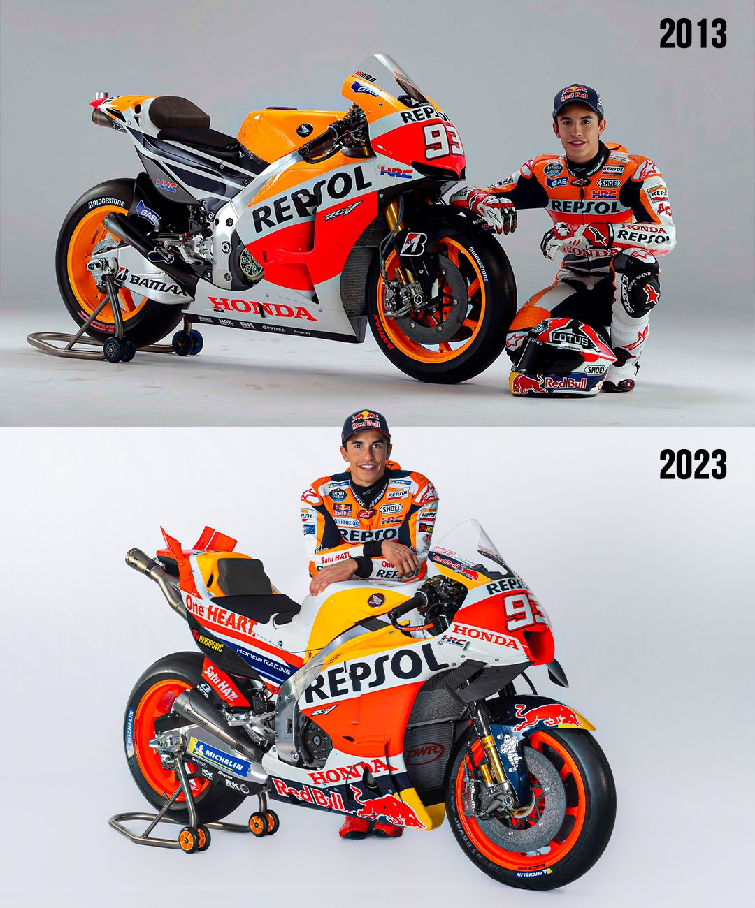 Crash motogp on twitter ten years in repsol honda colours for marc