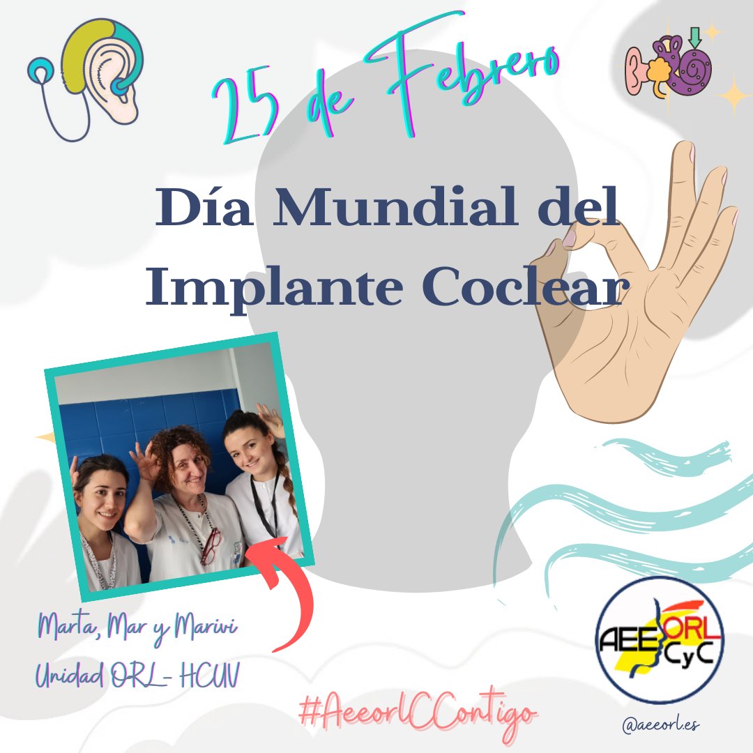 Marta, Mar y Mariví, unidad ORL 9N del #HCUValladolid se suman con su 📷
¡Mil gracias! ❤️
#DiaImplanteCoclear
#AEEORLCContigo