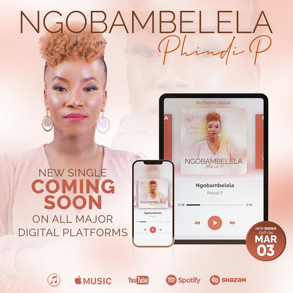 🚨NEW SINGLE ALER🚨 @Phindi_P_ new single is coming out on the 3rd of March titled ‘Ngobambelela’ which means I will hold on!!!  

#Ngobambelela #MyWorshipSpace #3rdOfMarch #IAmPhindiP #ttnradio #ttntv