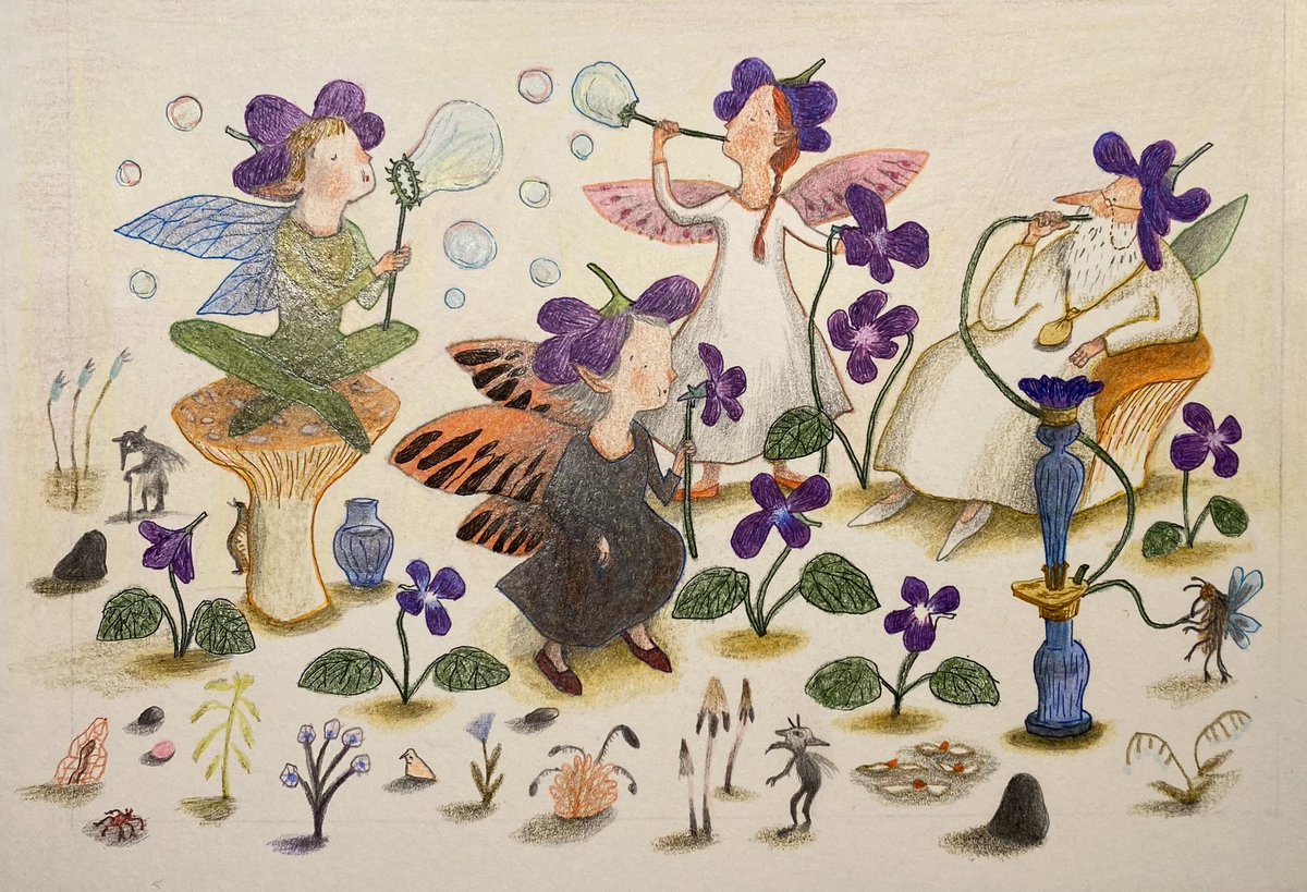 maya_miyama's tweet photo. Monthly art project, “A Fairy A Month” This month introduces the fairies of Dog Violet.
#mayamiyama #illustration #fairy #monthlyartproject #monthlyartchallenge #afairyamonth #brownie #ainsel #dogviolet #windmill #babble #shisya https://t.co/O85WgU8y7p