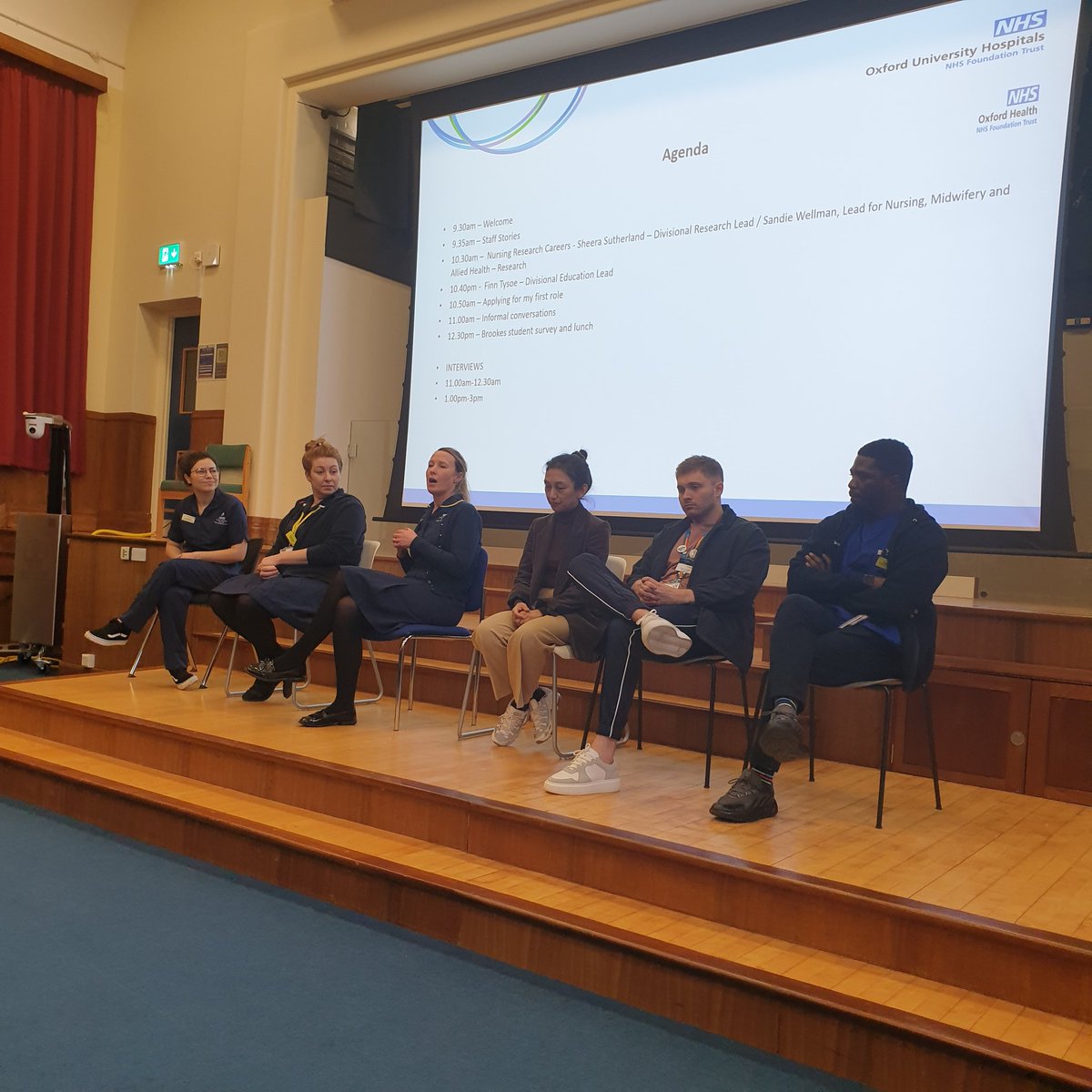 Wonderful to hear RNs sharing their career stories from Oxford University Hospitals NHS Foundation Trust&amp; Oxford Health NHS Foundation Trust with Oxford Brookes University nursing students 🤩 <a href="/OUH_Nursing/">OUH Nursing & Midwifery</a> <a href="/osnm_obu/">Oxford School of Nursing & Midwifery</a> <a href="/OxfordHealthNHS/">Oxford Health NHS FT</a> #nursingcareers #nursingstudents