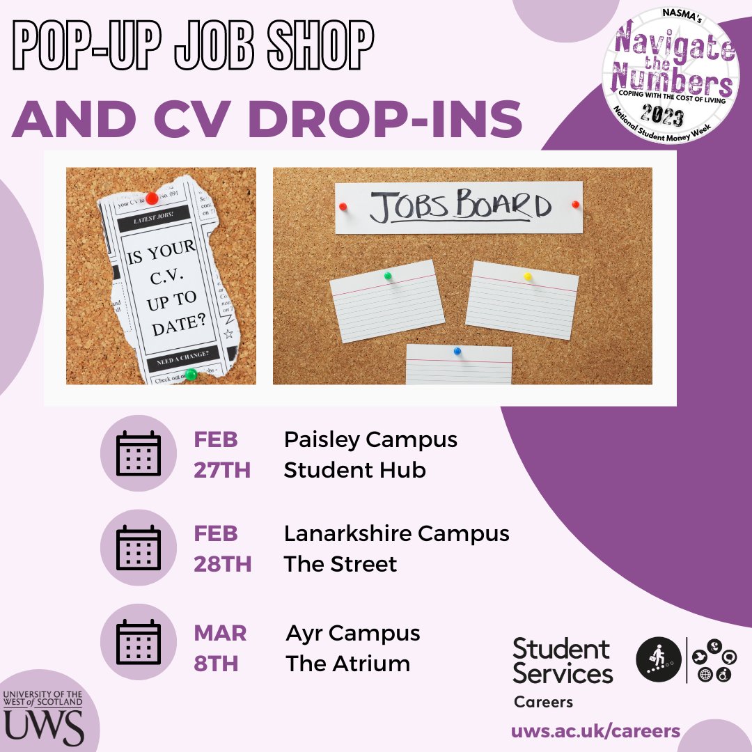 UWS Careers Team on Twitter "Next week is Student Money Week and we