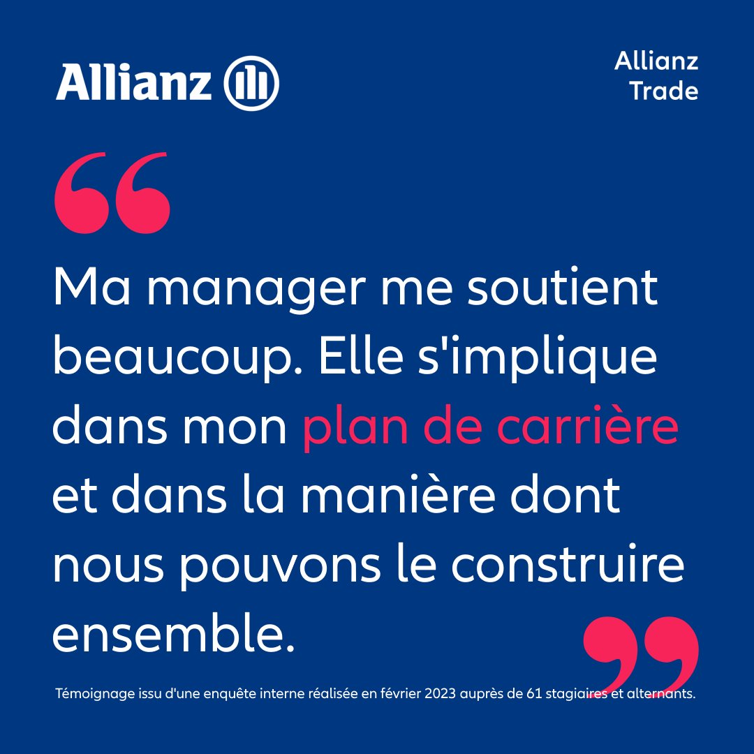 AllianzTradeFR's tweet photo. 👩‍🎓 À la recherche d’un stage ou d’une alternance pour juillet 2023? On recrute des esprits audacieux pour nous aider à réinventer le monde de la finance d'entreprise! Pour consulter nos offres et en savoir + sur @allianztrade 👉 https://t.co/PYAWbcz5rH
 
#Stage #Alternance #Job https://t.co/mjRttunMiI