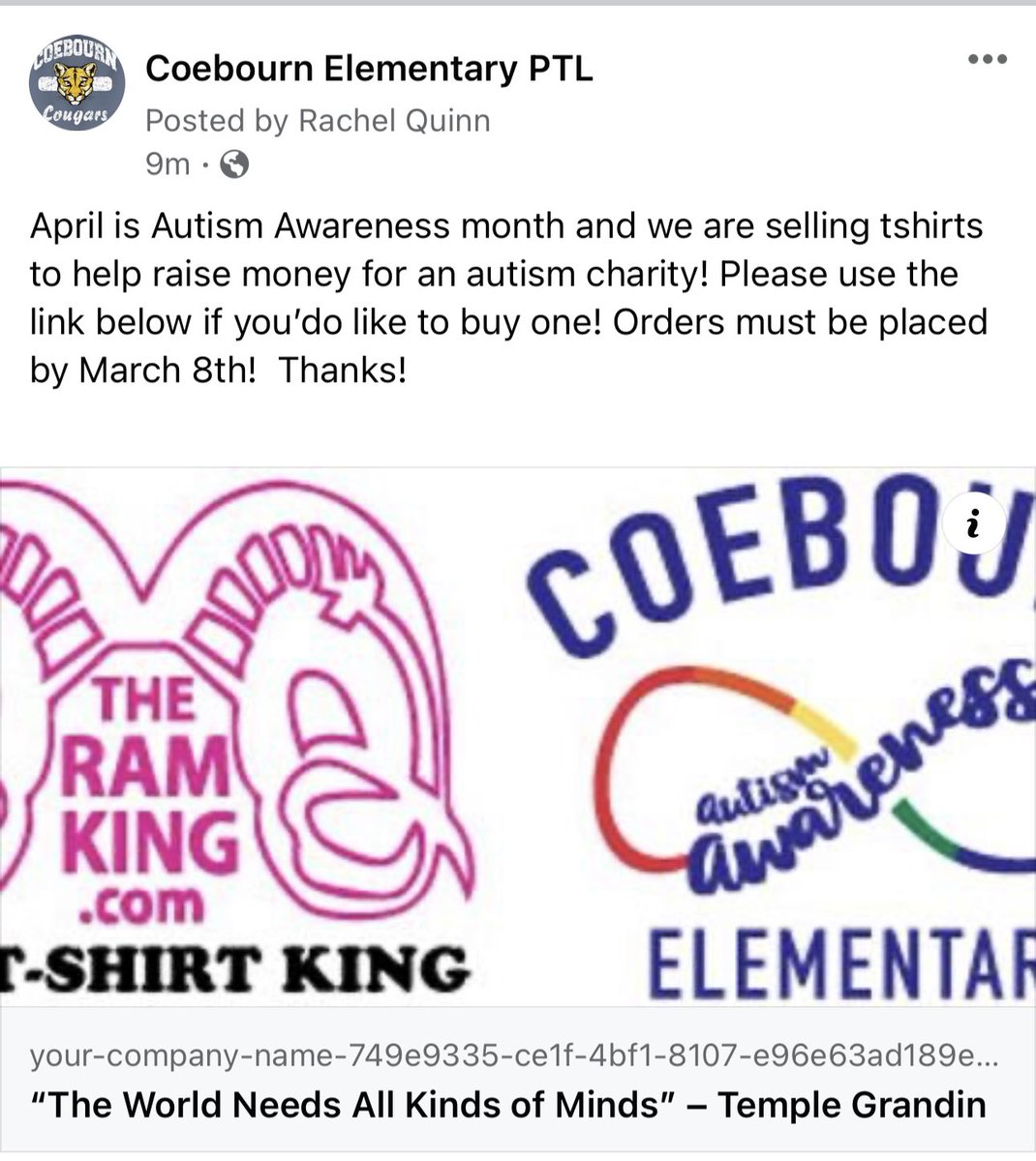 Please see the flyer home or Facebook post for the link to order!  Any questions, please let us know!  Thanks!