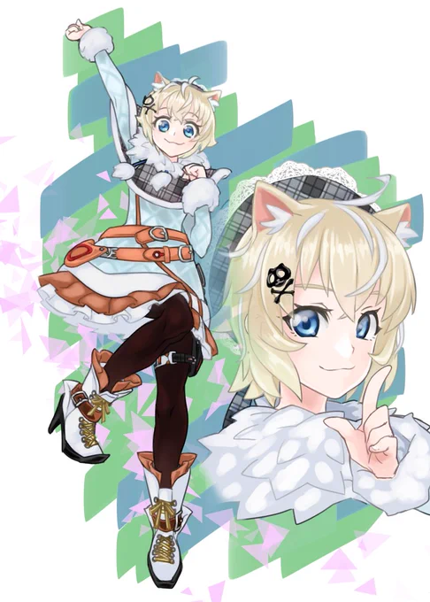 過去絵改修してシロ猫ちゃん!!#SiroArt #シロ猫の日 