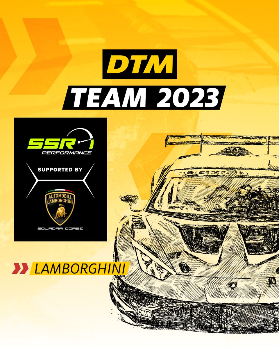 A new combination for #DTM2023: SSR Performance joins forces with <a href="/LamborghiniSC/">Lamborghini Squadra Corse</a> and campaigns the exciting new Huracán GT3 EVO2. 

#DTMKickOffDay