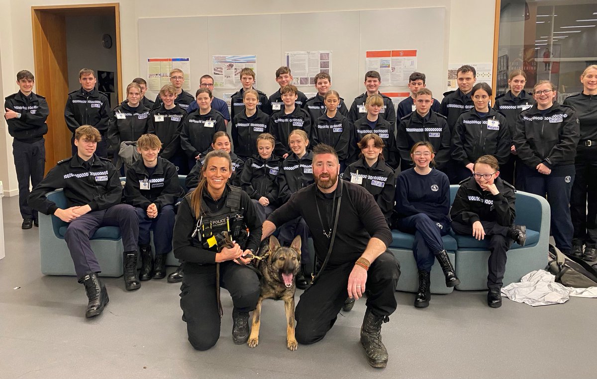 Tonight it was great to give a presentation and demo to the future of our Police Service in Kent in the form of the Tonbridge Police Cadets. They were able to meet PD BEAR and PD CALLIE and discuss the job of a Dog Handler and careers in the Police #Future #PoliceCadets #Youth