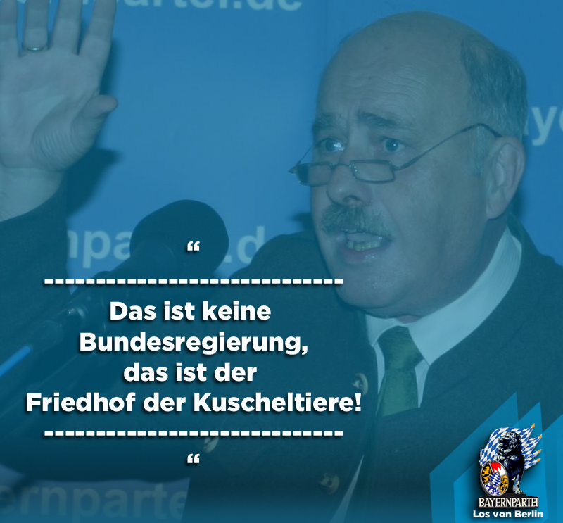 Bayernpartei's tweet photo. "Das ist keine Bundesregierung, das ist der Friedhof der Kuscheltiere!"
#PAM23 #BPAM23 #AM23 #OriginalAschermittwoch #Vilshofen #Aschermittwoch https://t.co/DtUCC1oo1m